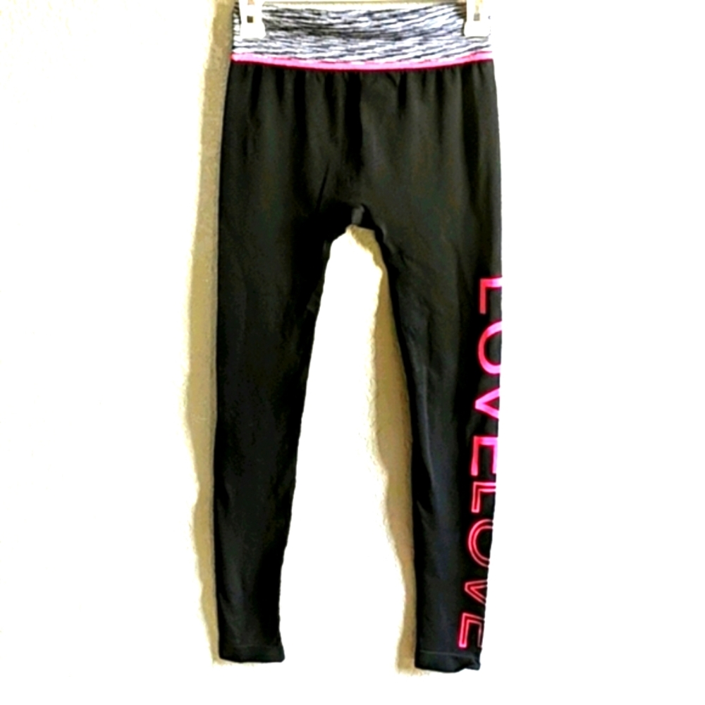 Soho Girls Love Nylon Spandex Heathered Waist band Leggings